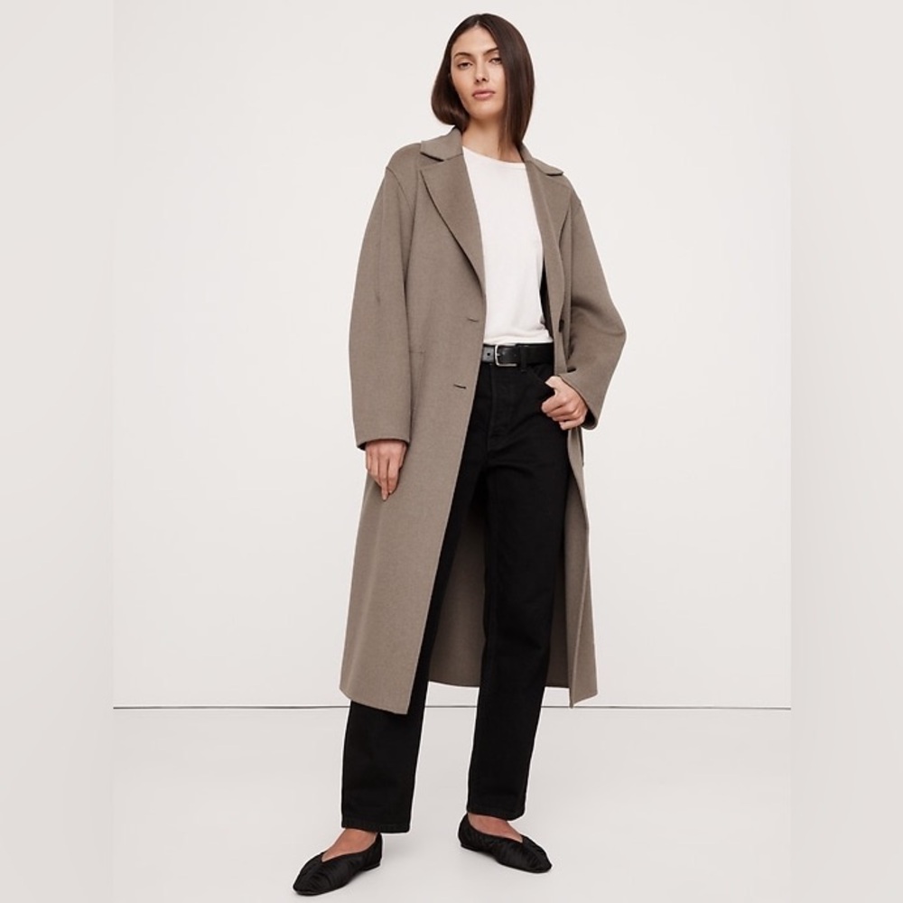 Banana Republic Oversized Double Faced Top Coat Mocha Chai size S